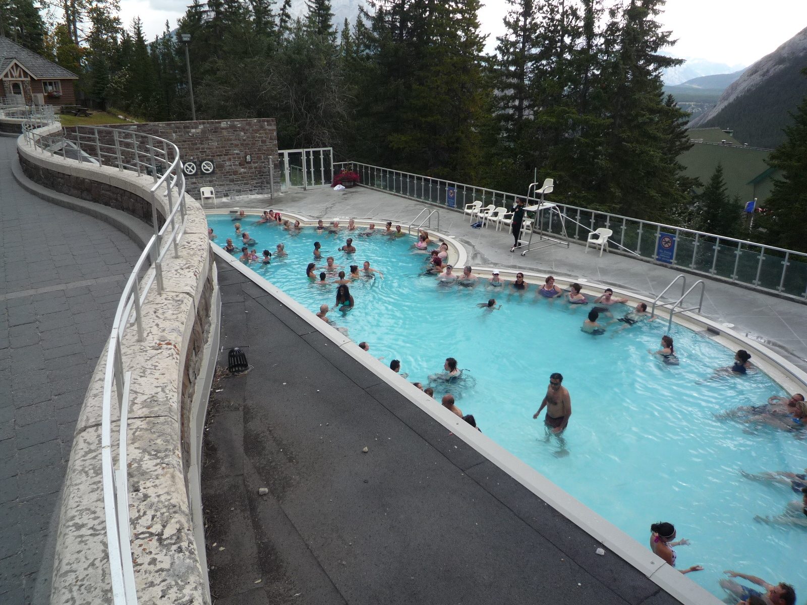 The pool at the hot springs on a January afternoon &mdash; the moment when your feet finally forgive you.
